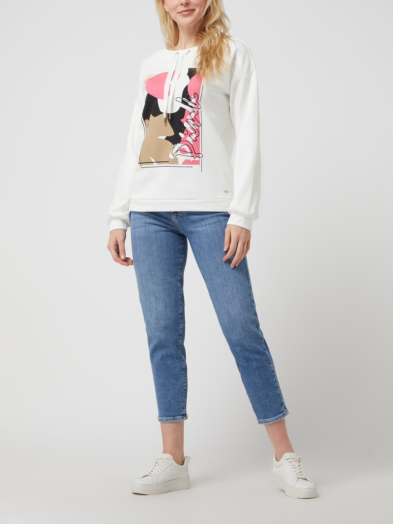 Sweatshirt mit Print in offwhite