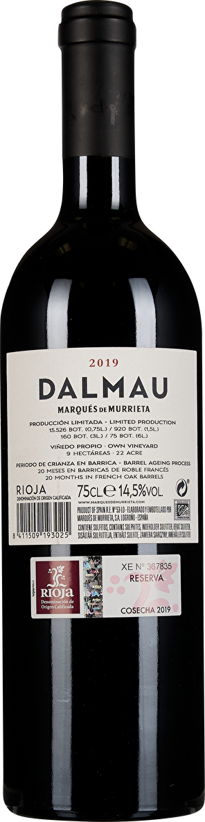 Marqués de Murrieta Dalmau Rioja Reserva 2019