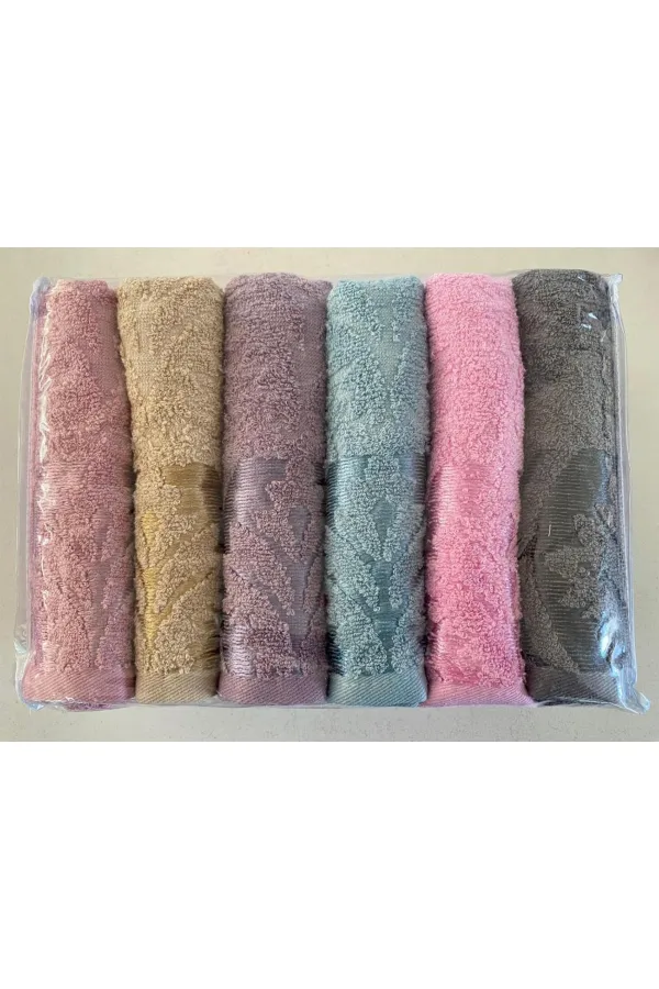 Çeyiz Diyarı  Jagfen Jacquard-Set mit 6 Hand- und Gesichtstüchern