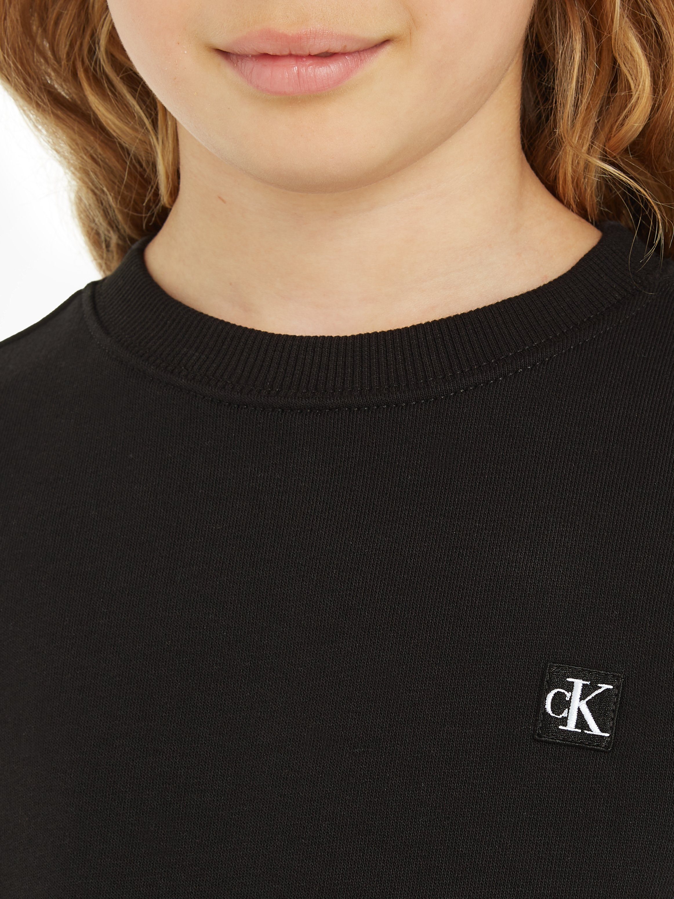 Calvin Klein Jeans Sweatshirt MONOGRAM MINI BADGE CREWNECK mit Logopatch