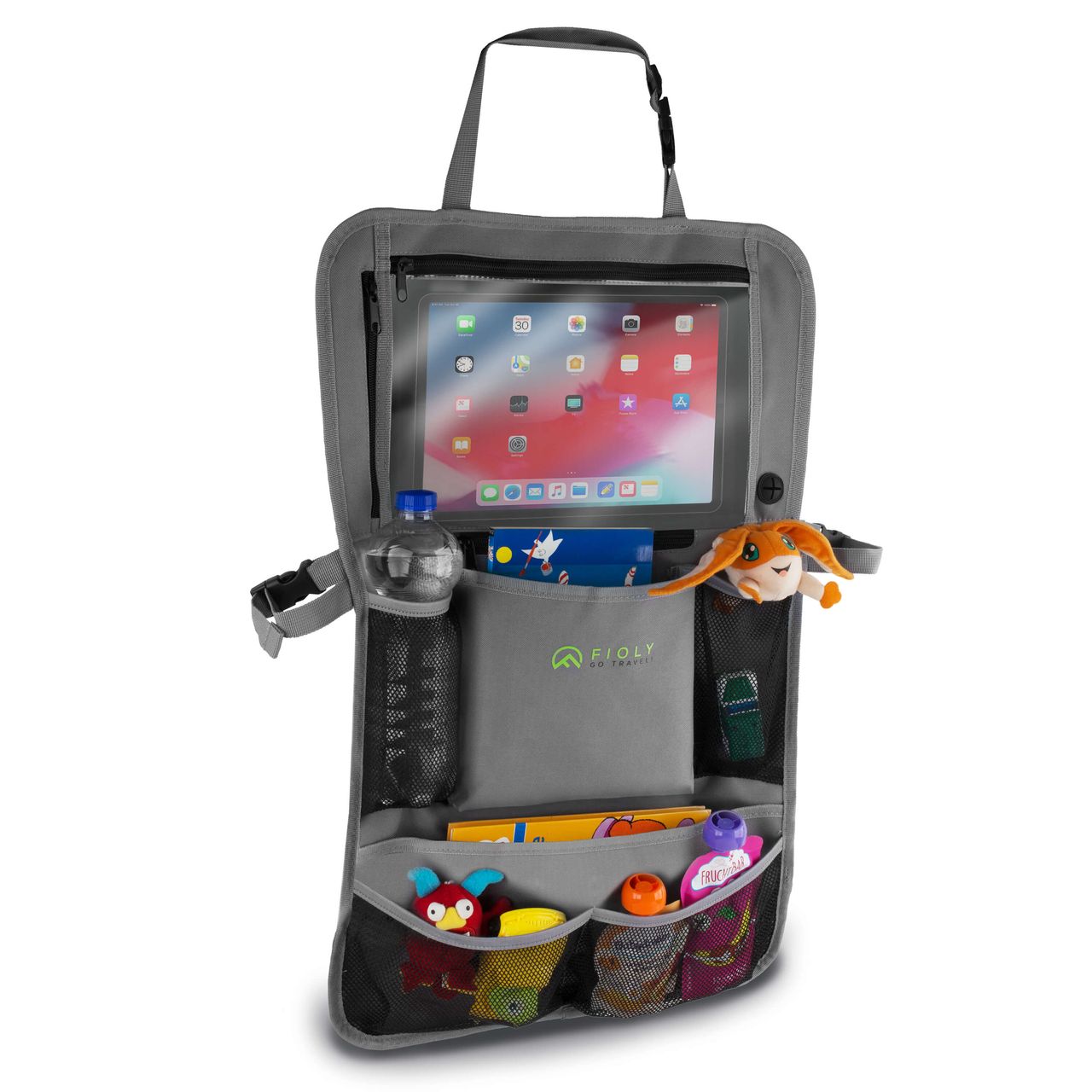trends4cents Fioly Organizer Tasche für KFZ Kopfstütze Kind Baby Stauraum für Autositz und Kinderwagen