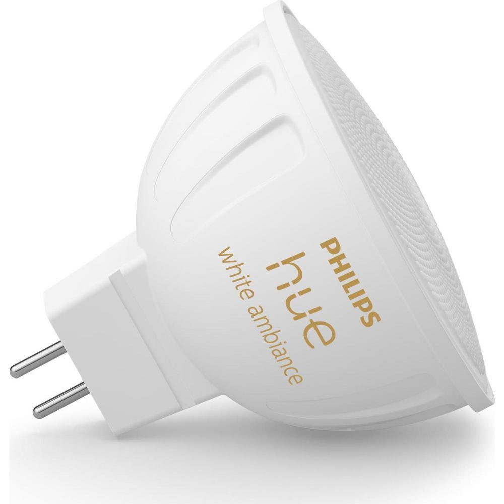 Philips Hue LED-Leuchtmittel White Ambiance LED Lampe GU5,3 Reflektor - MR16 5,1W 400lm Einerpack, n.v, warmweiss