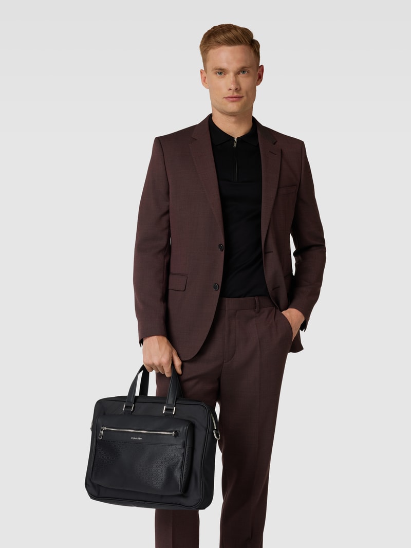 Laptoptasche mit Label-Details Modell 'ELEVATED' in schwarz