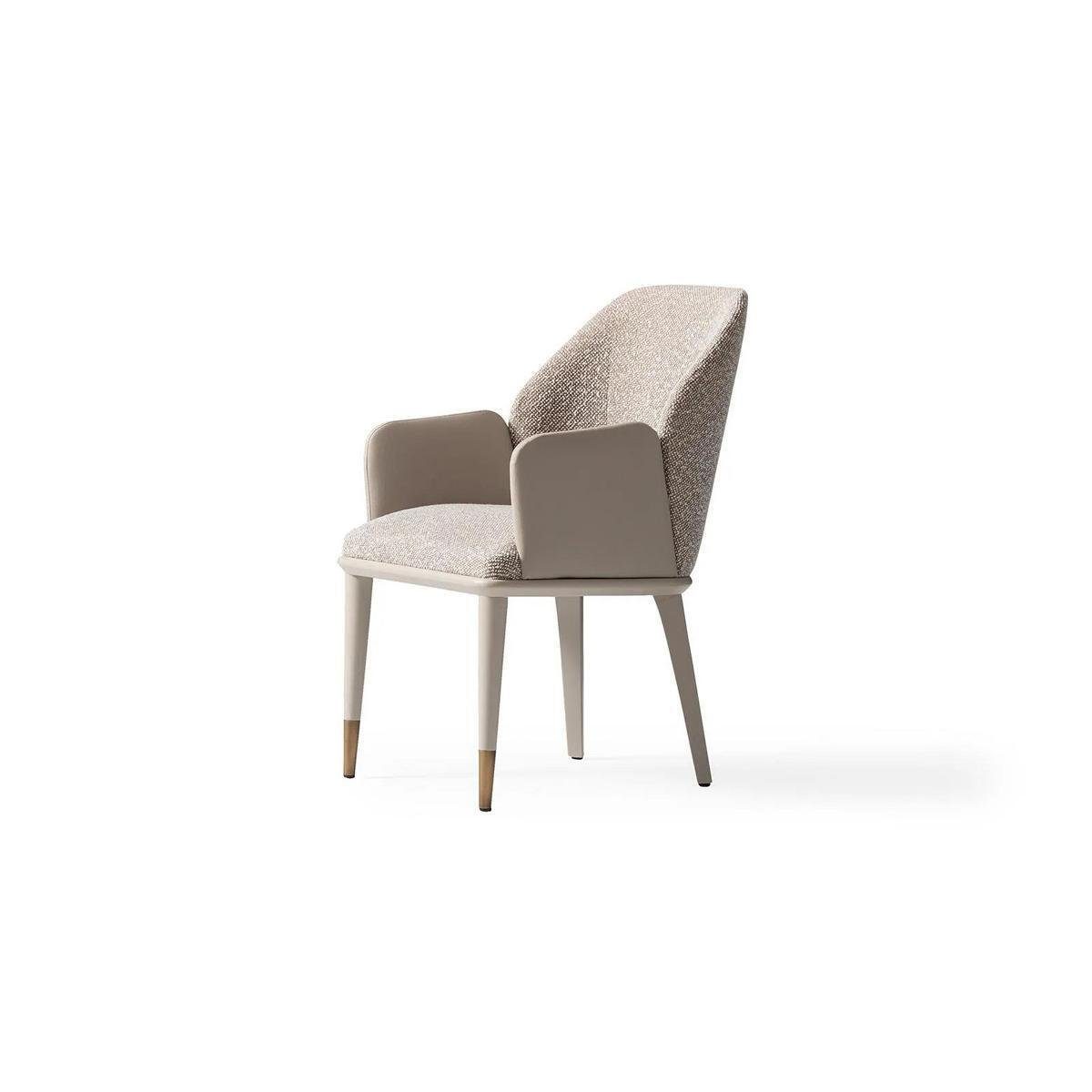JVmoebel Esszimmer-Set Esszimmer Garnitur Essecke Esstisch Stühle Set 9tlg Beige Essgruppe, (9-St., 1x Esstisch+6x Stühle+1x Sideboard+1x Spiegel), Made in Europa