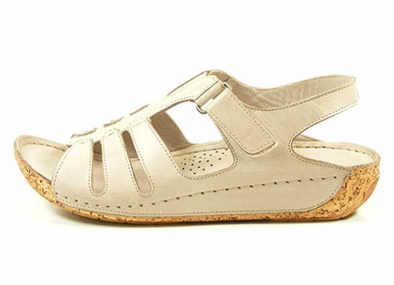 GEMINI Keilsandalen beige