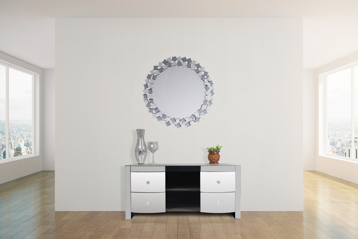 Kayoom Wandspiegel Mosaic 1825 Silber / Grau