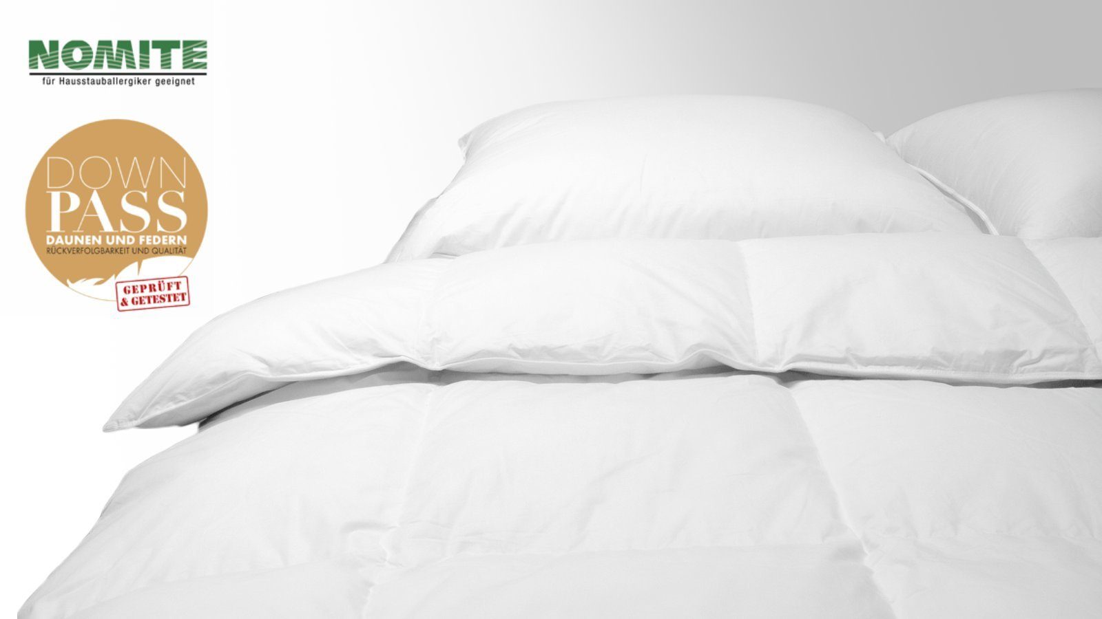Federkissen Premium Daunenkissen, DormiGood, Füllung: Außenkammer 100% Daunen, Innenkammer 85% Federn, 15% Daunen, Bezug: Inlay aus Baumwolle, Seitenschläfer, Rückenschläfer, 40x80 cm