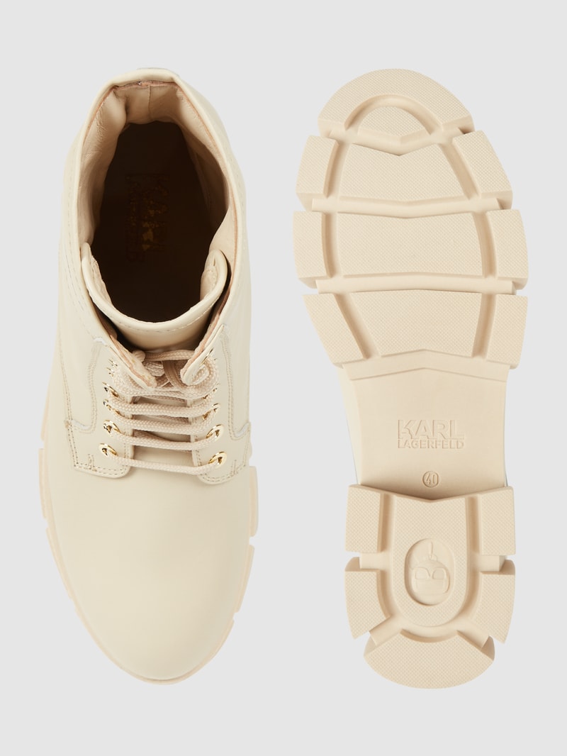 Boots mit Logo-Details Modell 'Aria' in beige