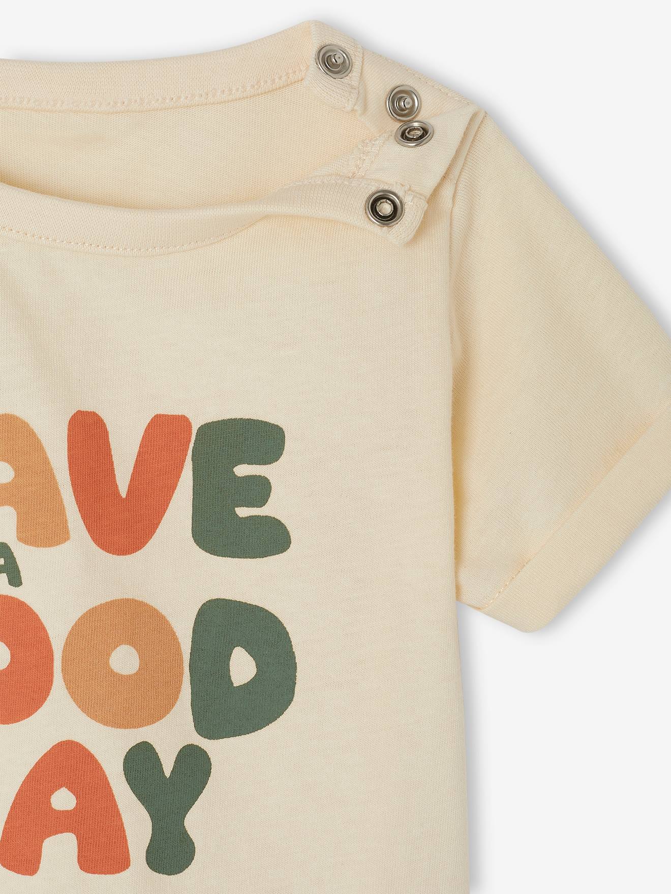 Vertbaudet Baby-Set: T-Shirt & Shorts Oeko-Tex - khaki