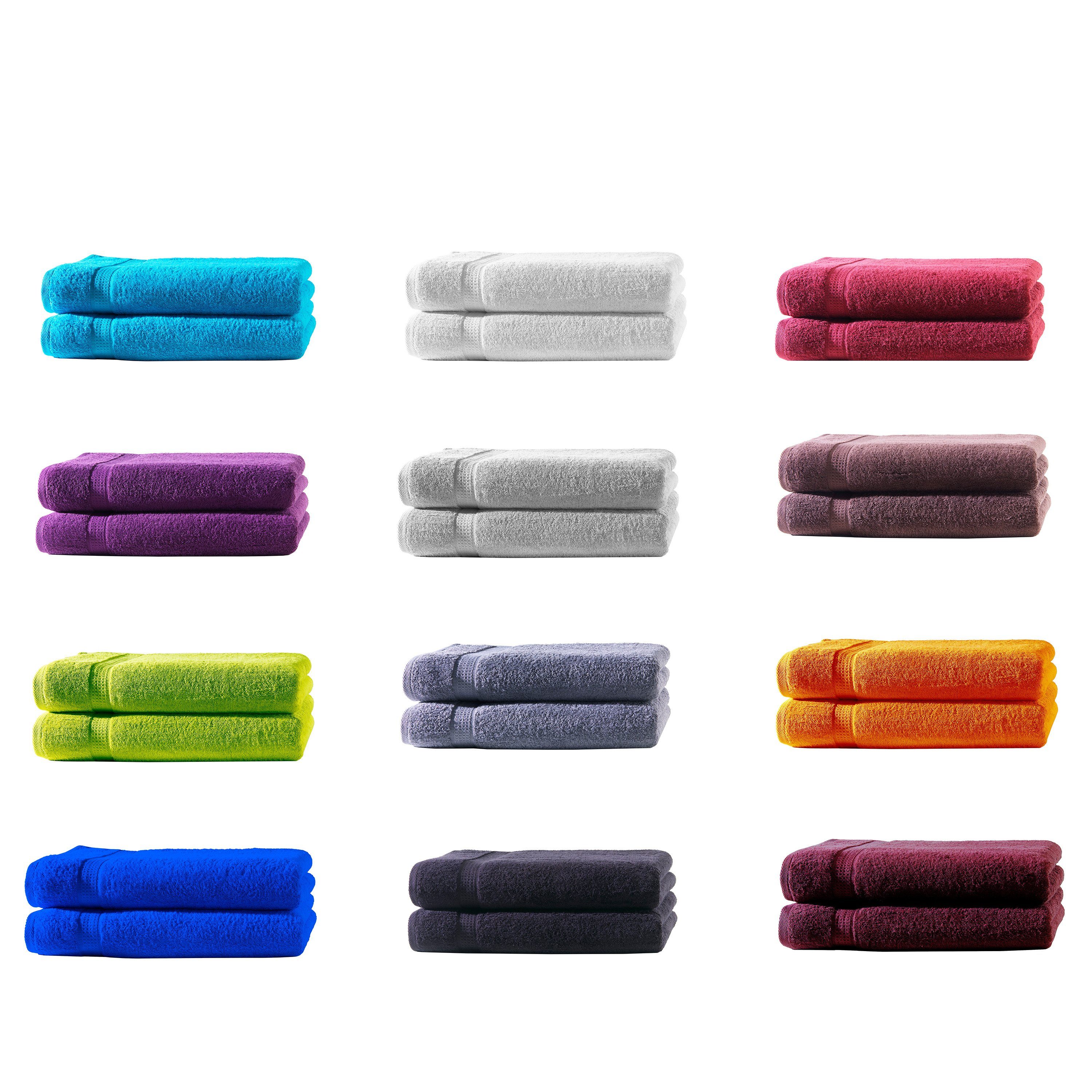 Hometex Premium Textiles Handtuch in Premium Qualität 500 g/m², Feinster Frottier-Stoff - 100% Baumwolle, Kuschelig weich und sehr saugfähig, Extra schwere, flauschige Hotel-Qualität, Ideal für Zuhause, Sauna, Therme, Sport und Urlaub, 8x Gästetuch