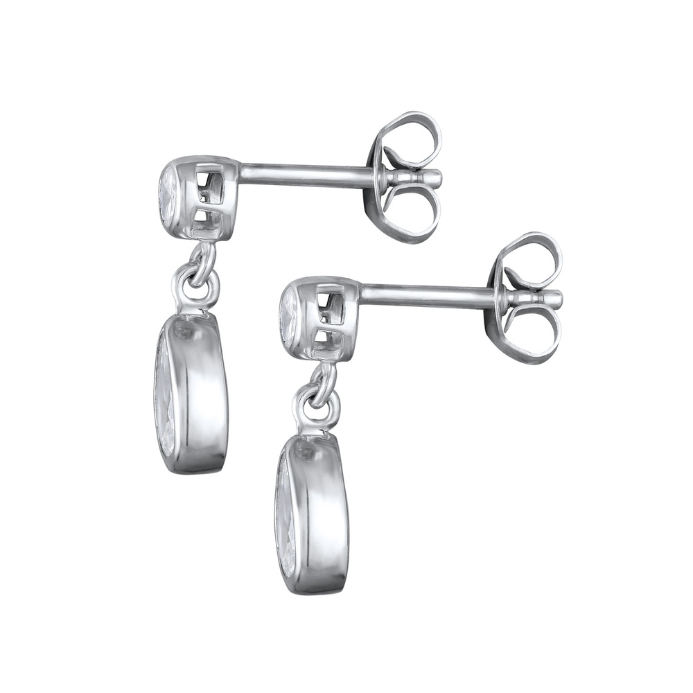 Elli Elli Boucles d'Oreilles Femmes Pendentif d'oreilles Goutte élégante avec zircon e Boucles d'oreilles