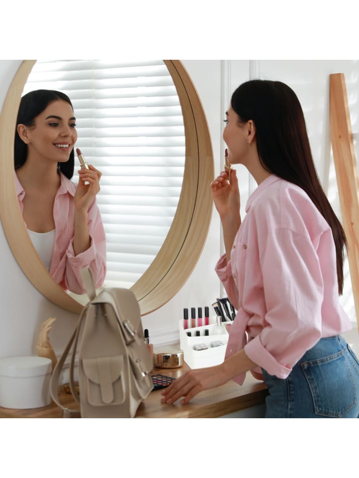 relaxdays Make Up Organizer in Weiß - (B)26 x (H)15 x (T)21 cm günstig kaufen onesize