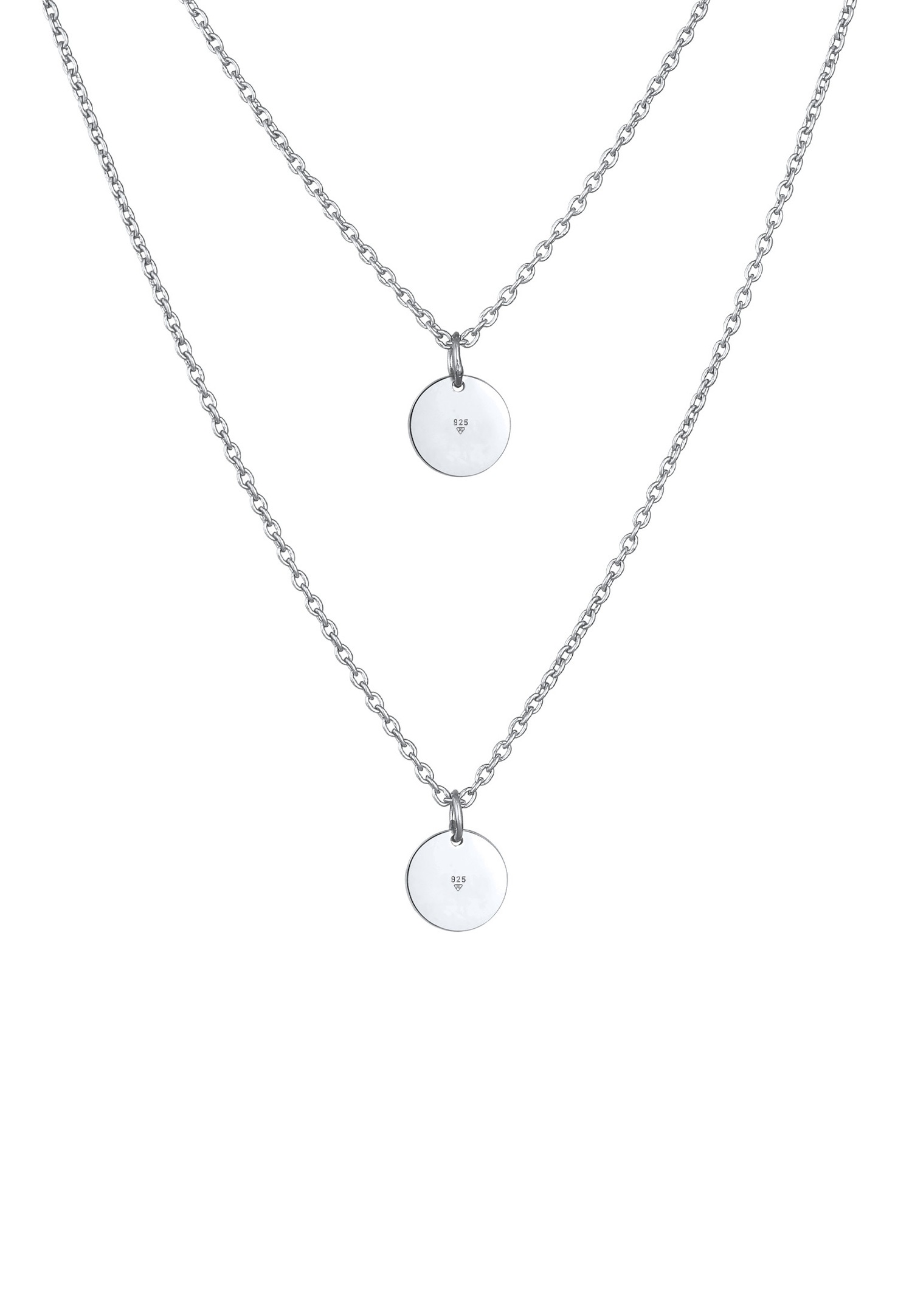 Elli Women's Pendant with Geographic Plaque in Solid 925 Silver
