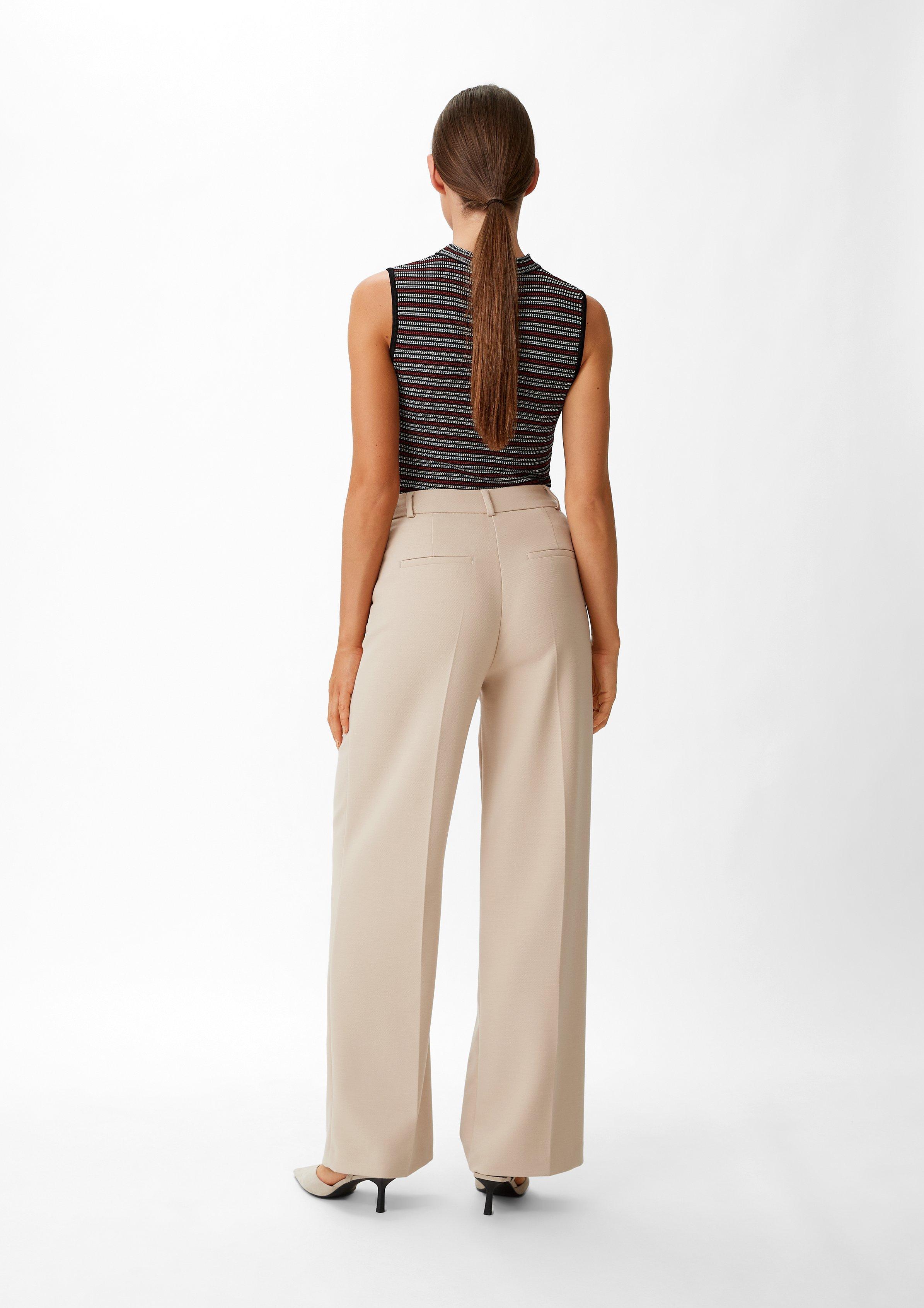 Regular: Hose aus Viskosemix - beige