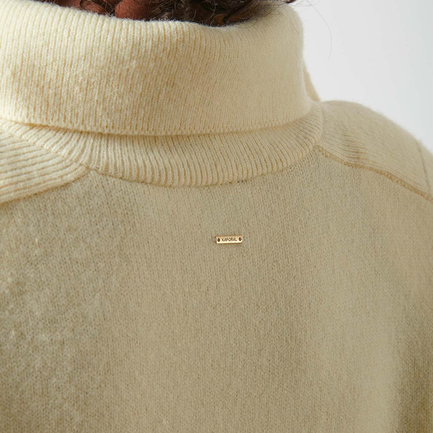LOANE  Robe pull ecru femme