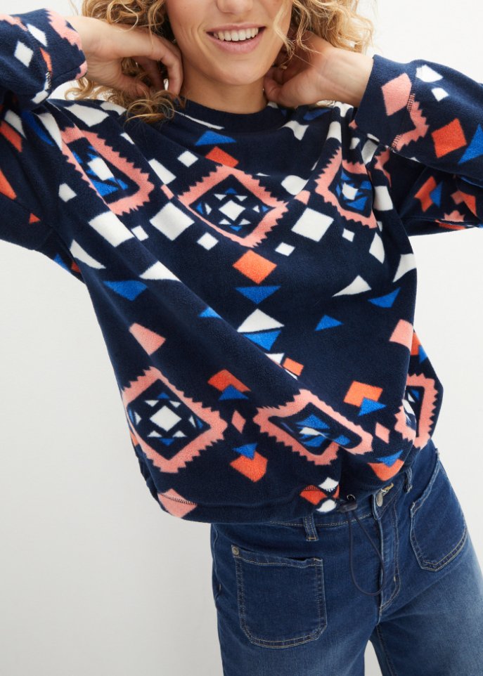 Bedrucktes Teddy-Fleeceshirt
