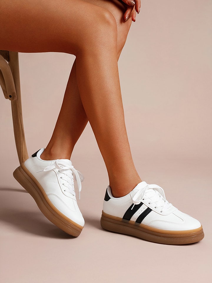 Foreverfolie Sneakers in Weiß/ Schwarz günstig kaufen