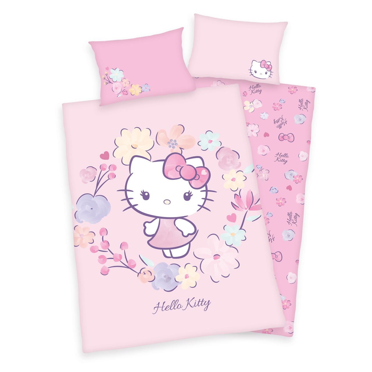 Herding Hello Kitty BIO-Bettwäsche GOTS, ca. 100 x 135 cm