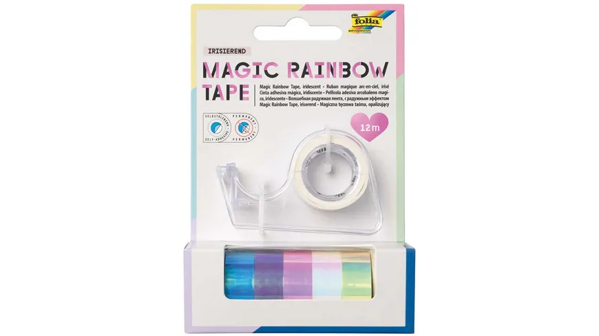 folia Deko-Klebefilm Magic Rainbow Tape inkl. Abroller