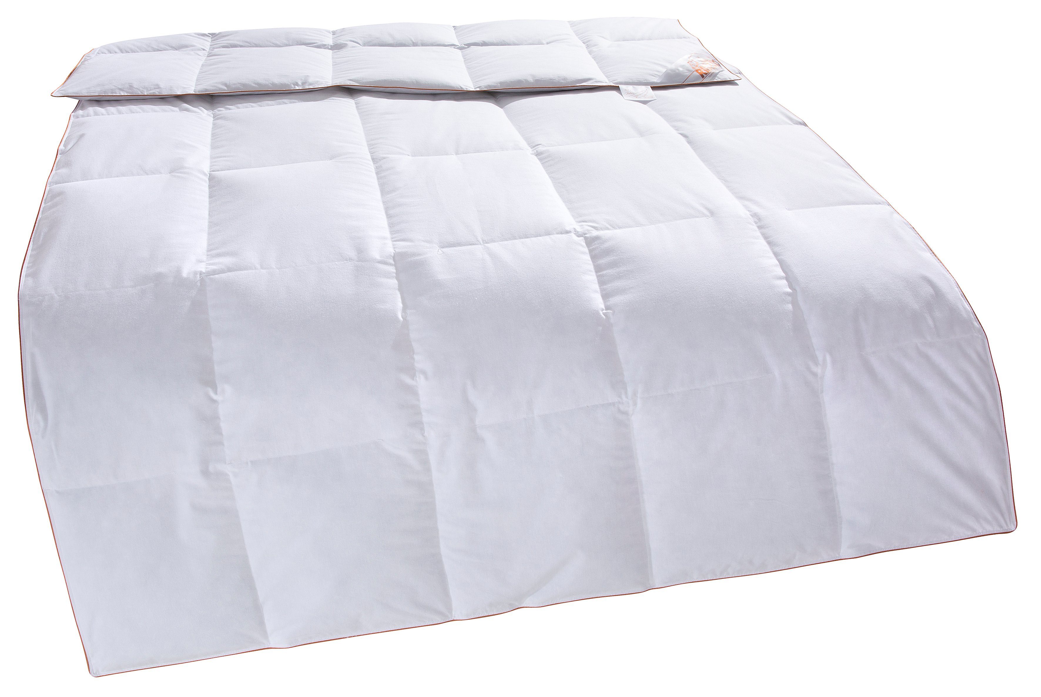Daunenbettdecke + Kopfkissen, Richard, Bettwaren-Set in 135x200 oder 155x220 cm, Sommer oder Winter, RIBECO, Füllung: Daunen & Federn, Seit 105 Jahren überzeugt RIBECO durch Qualität