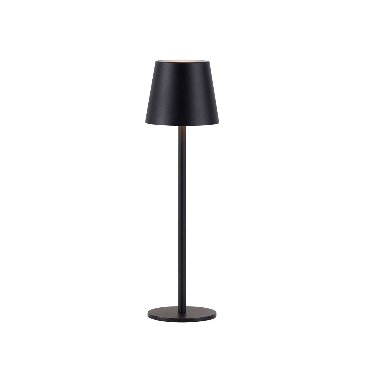 JUST LIGHT LED Tischleuchte, 1xLED-Board/3W/3000K, Akkuleuchte, IP54, Ladekabel, Schwarz