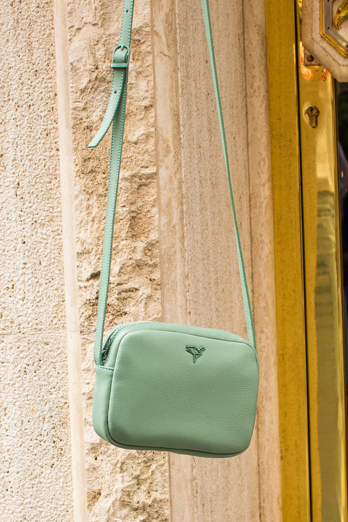 Garbalia  Liberty Minnie Green Damen-Minitasche mit verstellbarem Schultergurt mit Kreuzgriff und Reißverschluss