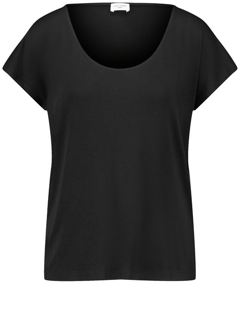Figurumspielendes T-Shirt mit rundem Ausschnitt