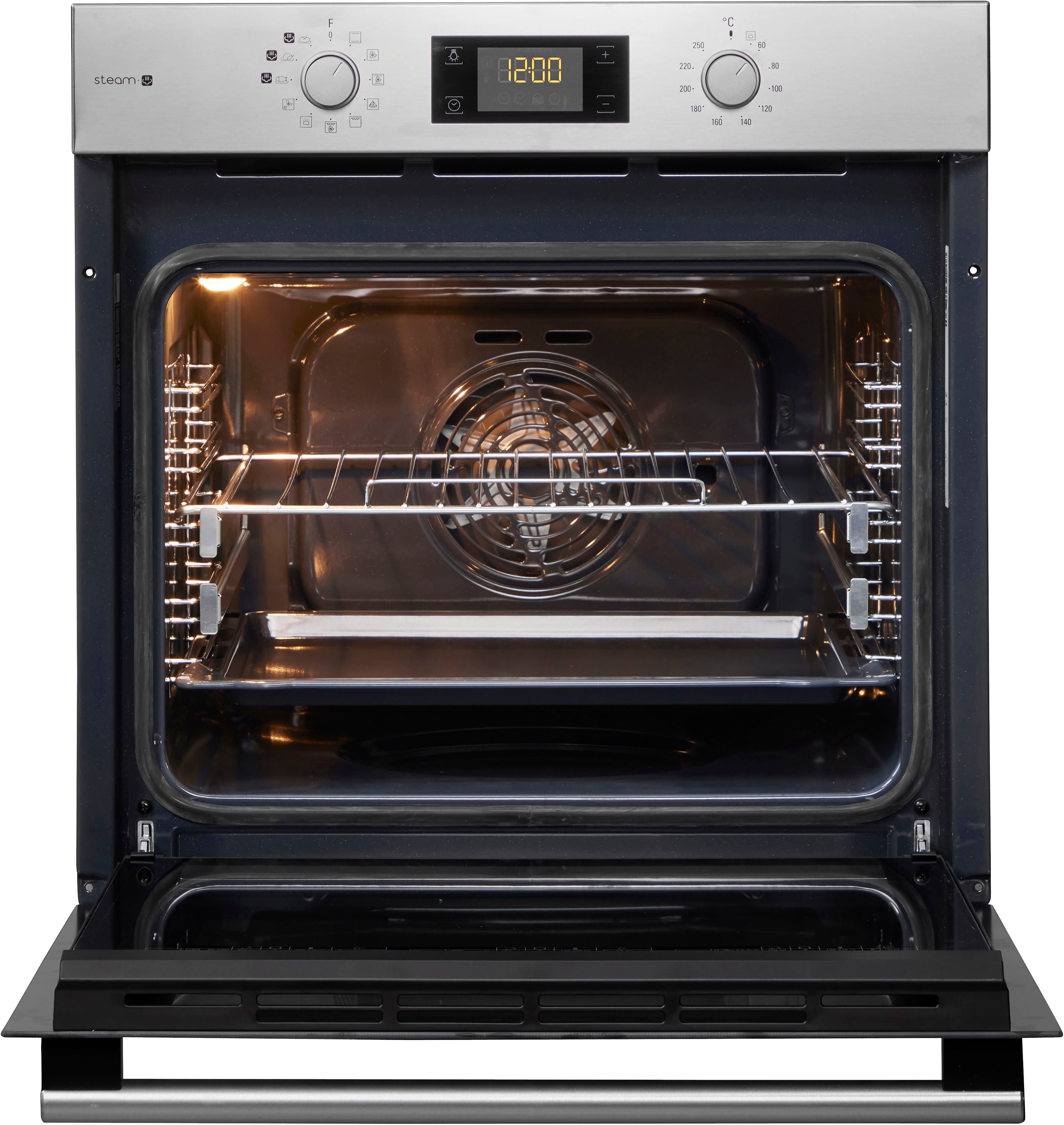 BAUKNECHT Backofen-Set BAKO 700 STEAM, mit 2-fach-Teleskopauszug