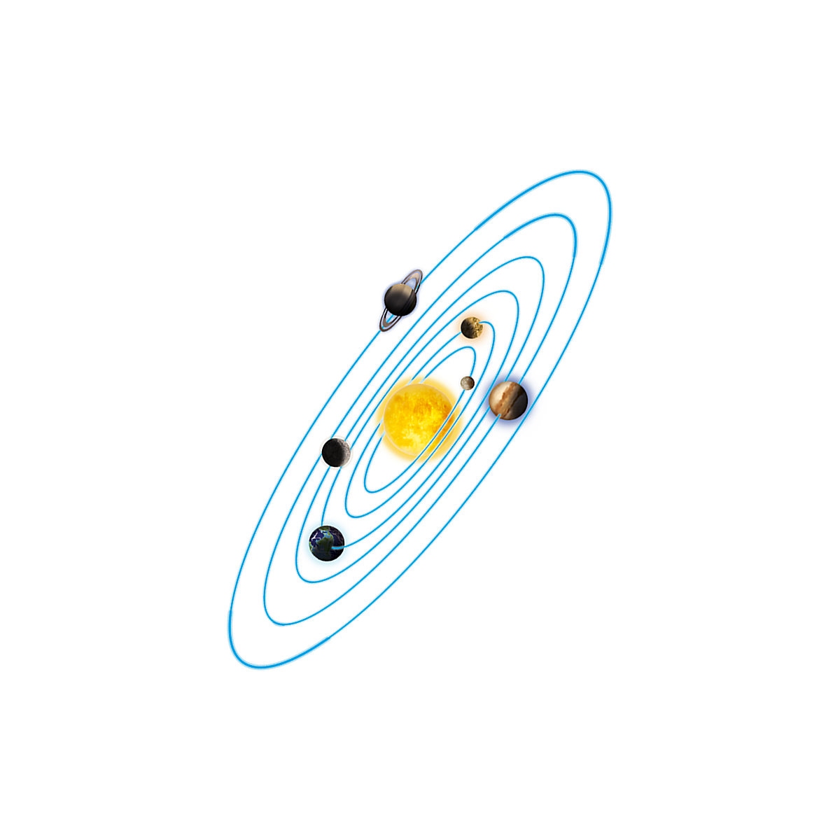 Mini-Tattoos Rakete & Planeten, 24 Stück