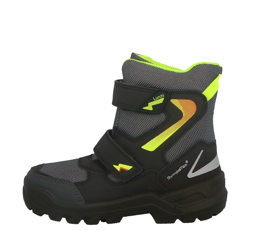 Lurchi Stiefelette Kazu-SYMPATEX - black-neon yellow
