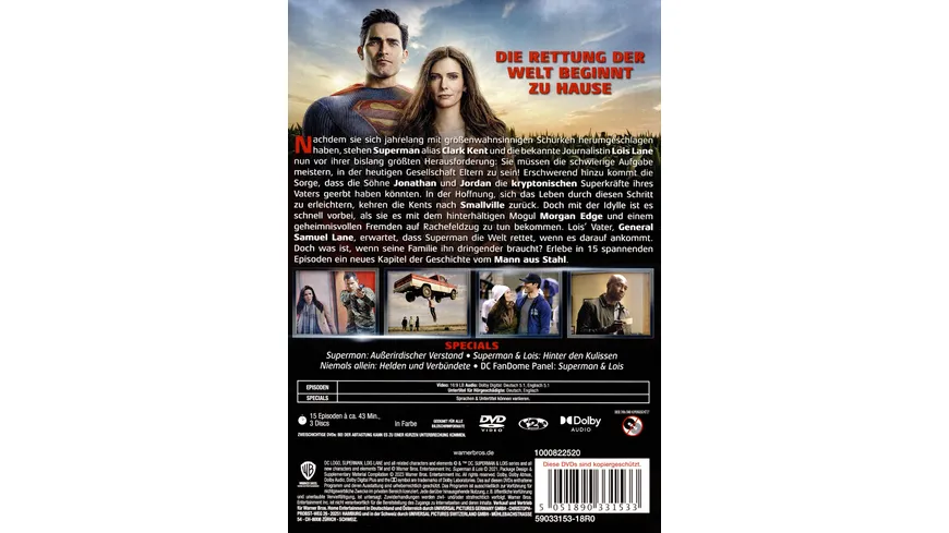 Superman & Lois - Die komplette 1. Staffel  [3 DVDs]