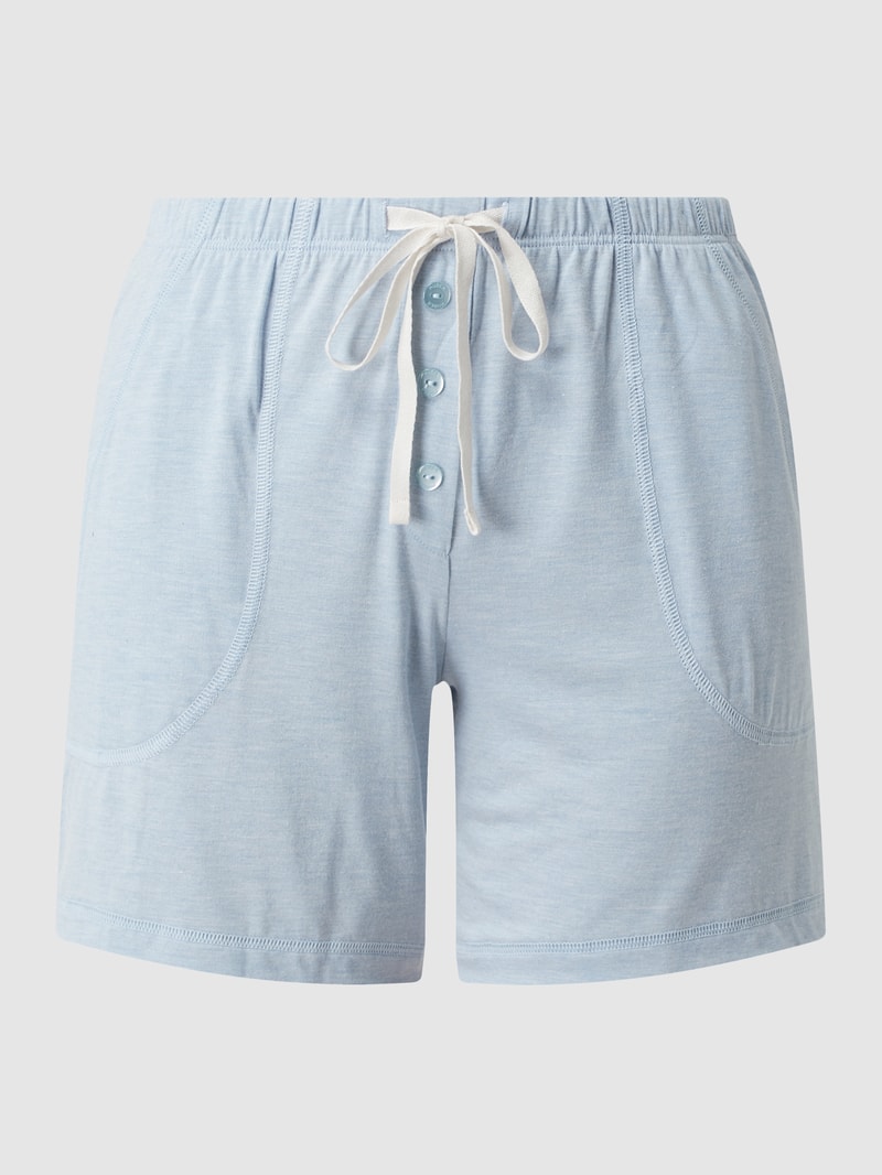 Pyjama-Shorts mit Stretch-Anteil in hellblau