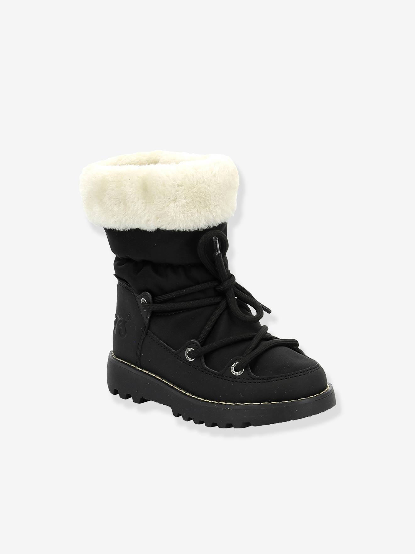 Bottes de neige fourrées enfant Kickneosnow KICKERS® noir