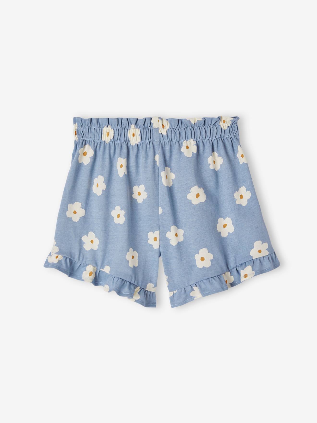 Vertbaudet Mädchen Shorts mit Volants - wollweiß
