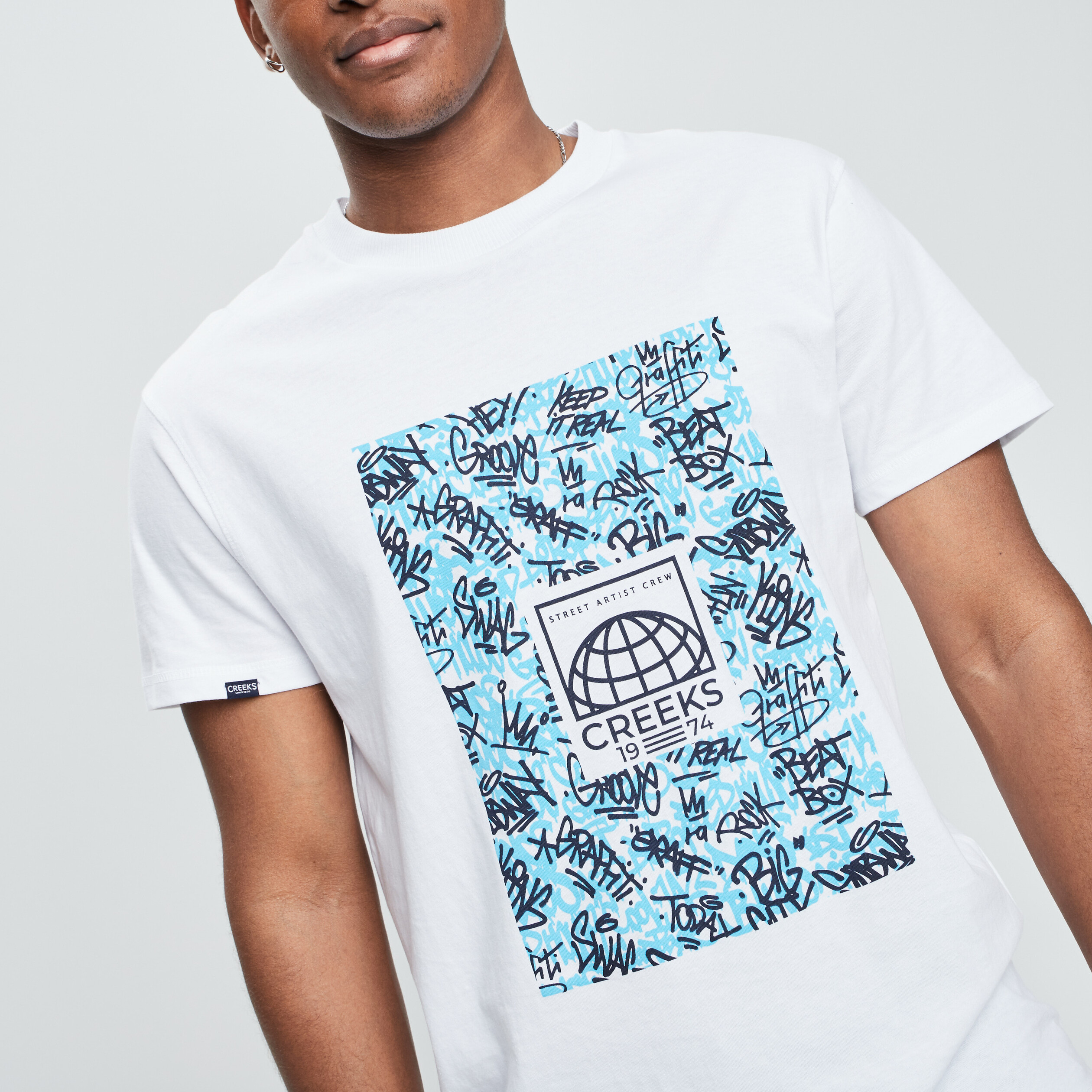 T-shirt manches courtes Creeks ivoire homme | La Halle