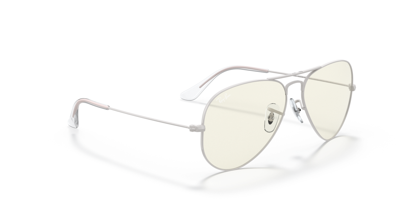 AVIATOR BLUE-LIGHT CLEAR EVOLVE - Gri deschis lucios