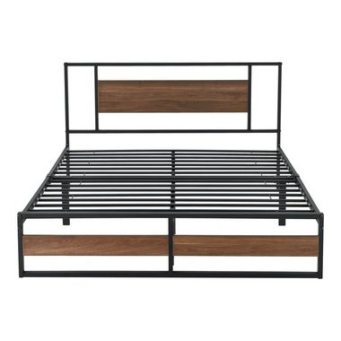 en.casa Metallbett, Villach Ehebett mit Kaltschaummatratze 140 x 200 cm