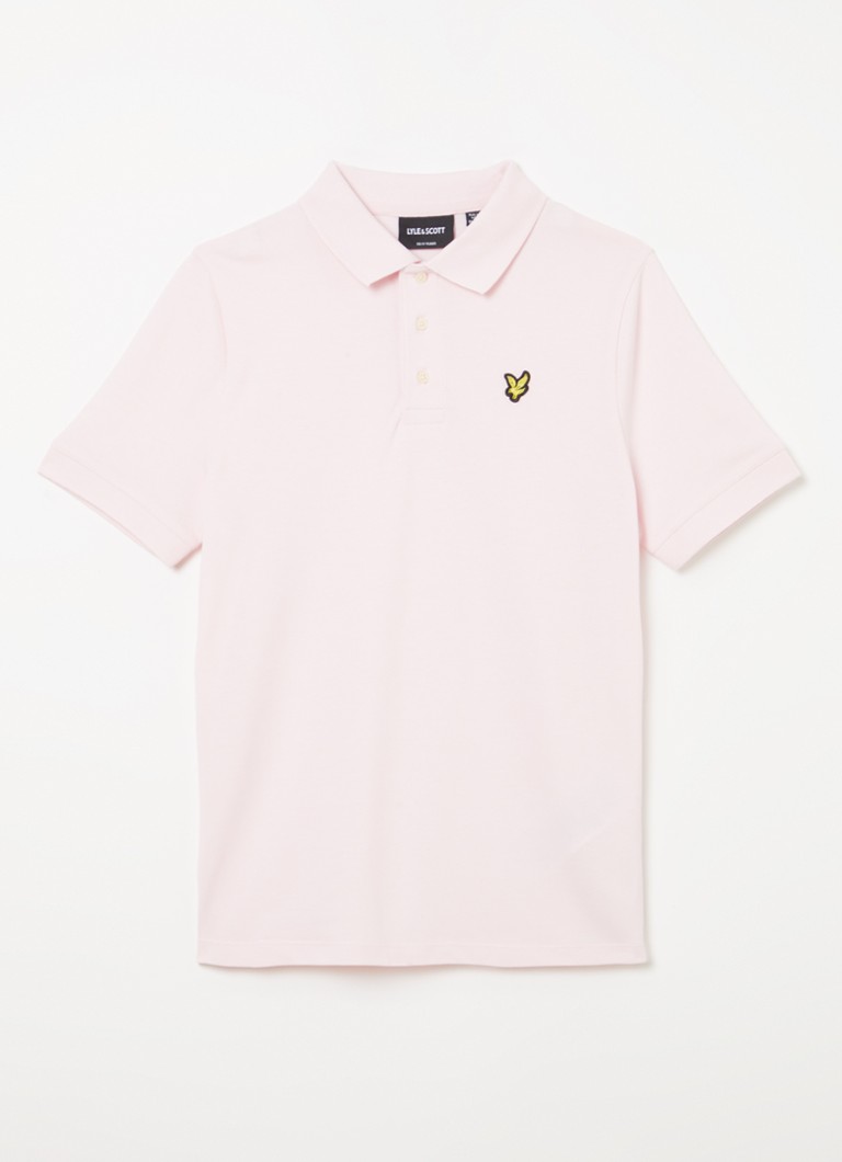Tricou polo matlasat din bumbac Lyle & Scott, cu logo brodat.