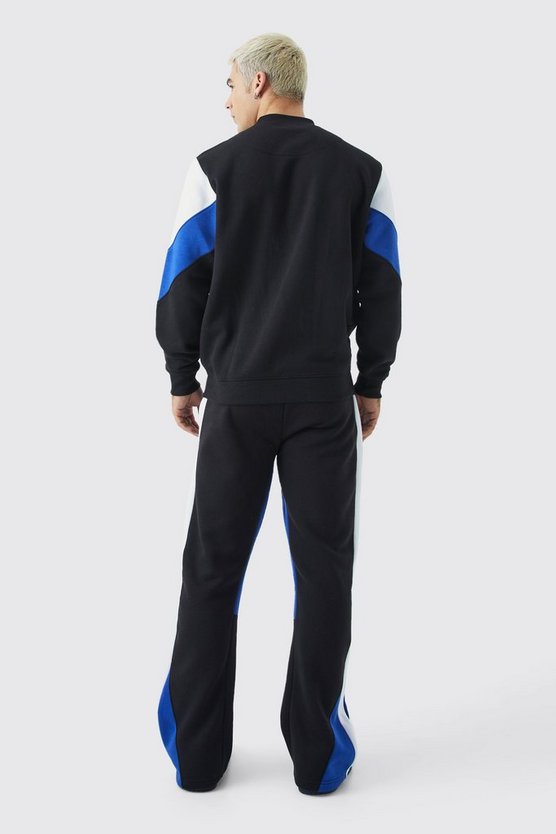 Man Colorblock Sweatshirt-Trainingsanzug