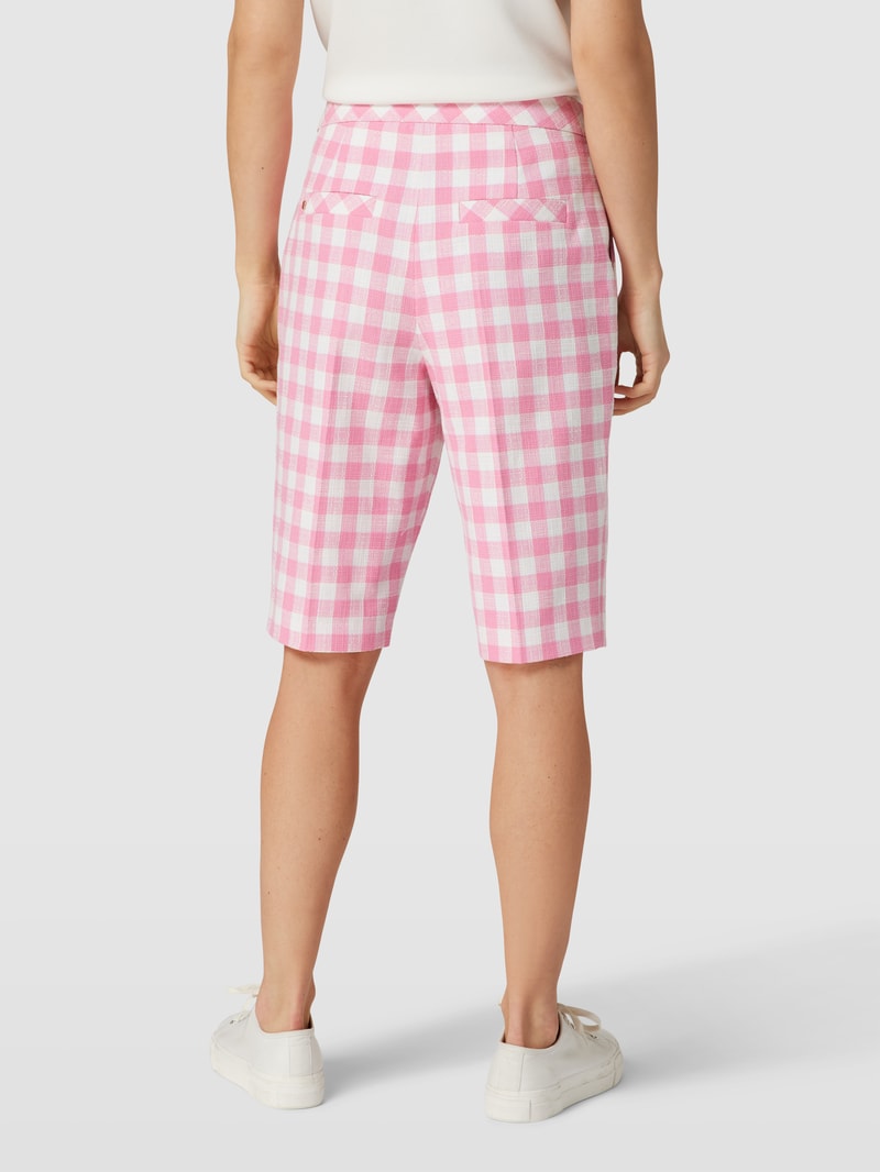 Bermudas mit Karomuster in pink