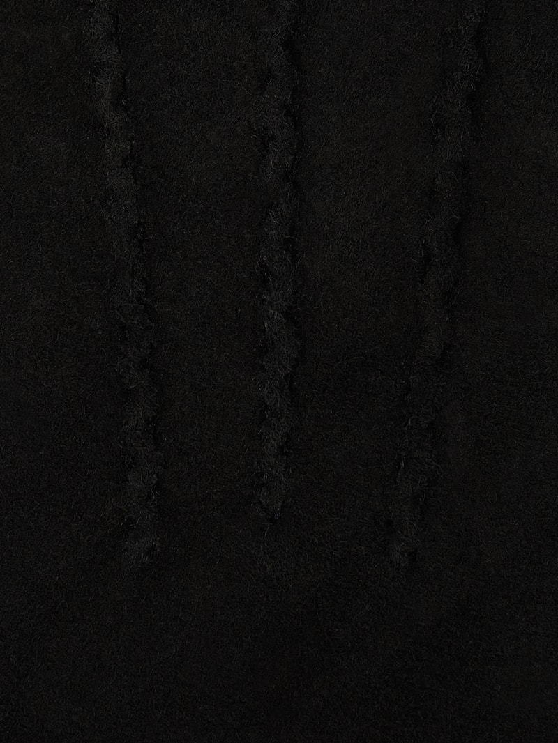 Lederhandschuhe aus Lammshearling in schwarz