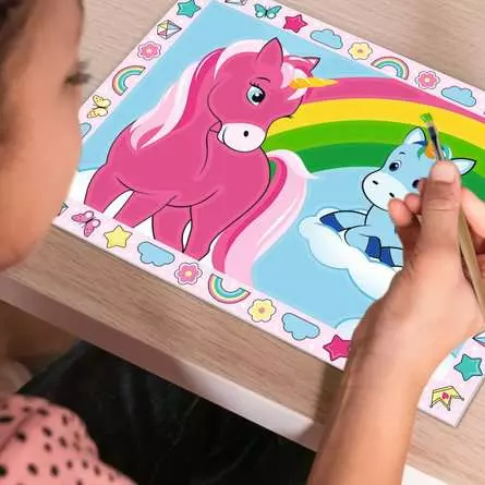 CreArt Zauberhafte Einhörner - Malen nach Zahlen für Kinder ab 5 Jahren