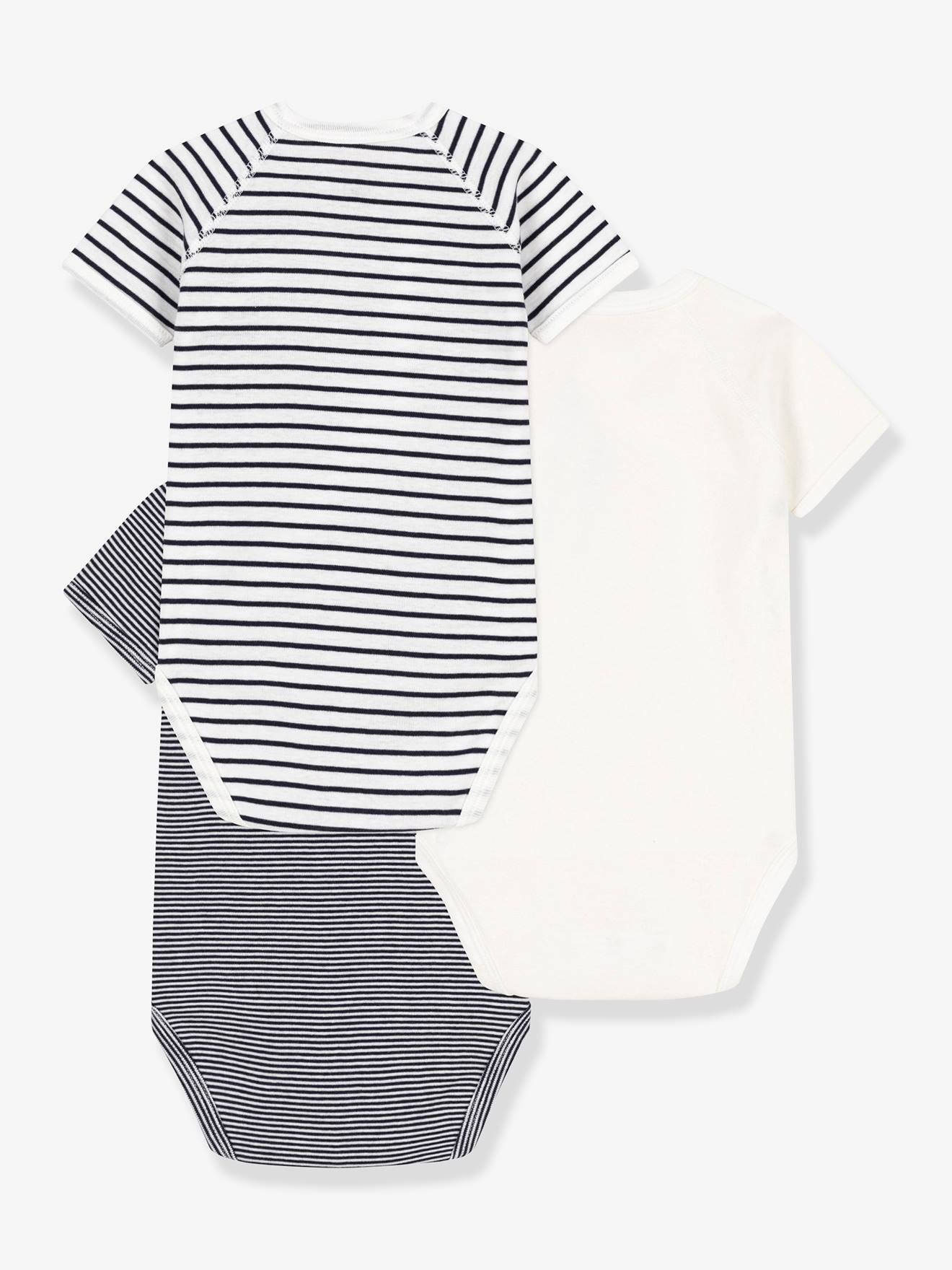 Petit Bateau 3er-Pack Baby Wickelbodys PETIT BATEAU - marine
