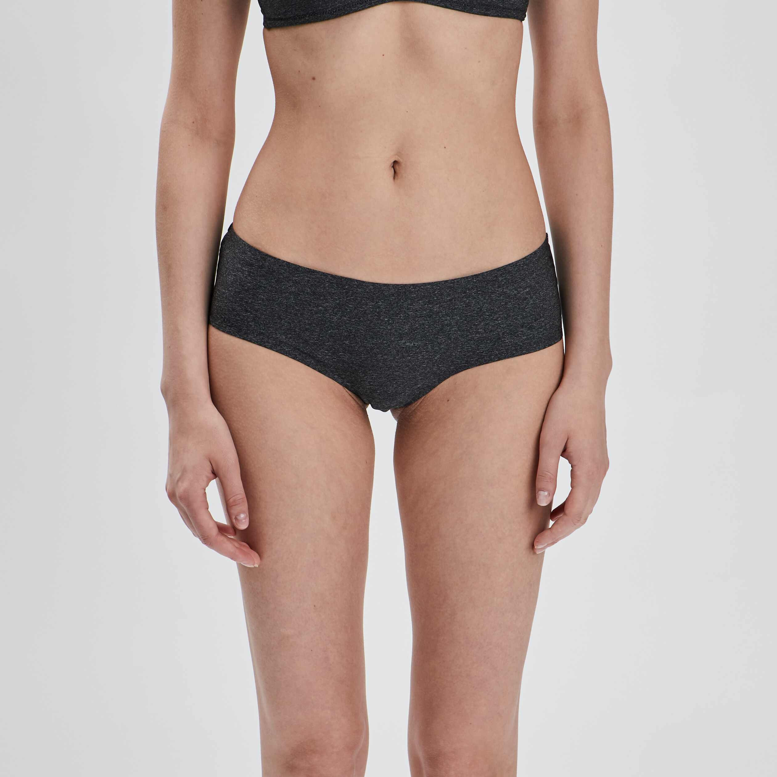 Shorty microfibre gris femme | La Halle