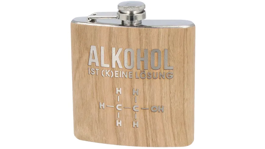 Spruchreif Flachmann Alkohol ist (k)eine Lösung 0,17l natur