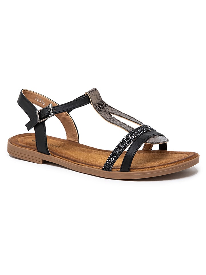 Foreverfolie Sandalen in Schwarz günstig kaufen