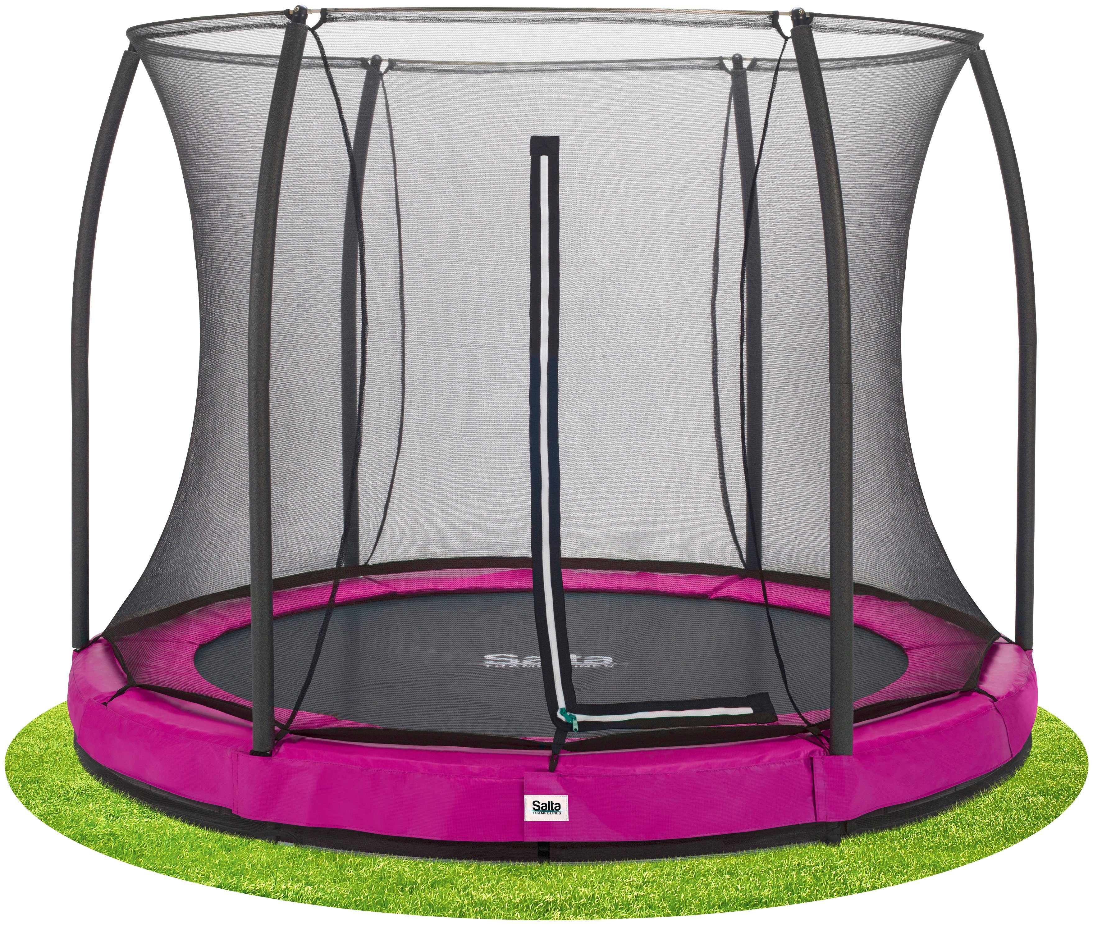 Salta Gartentrampolin Comfort Edition Ground, Ø 251 cm, Schutzrand pink
