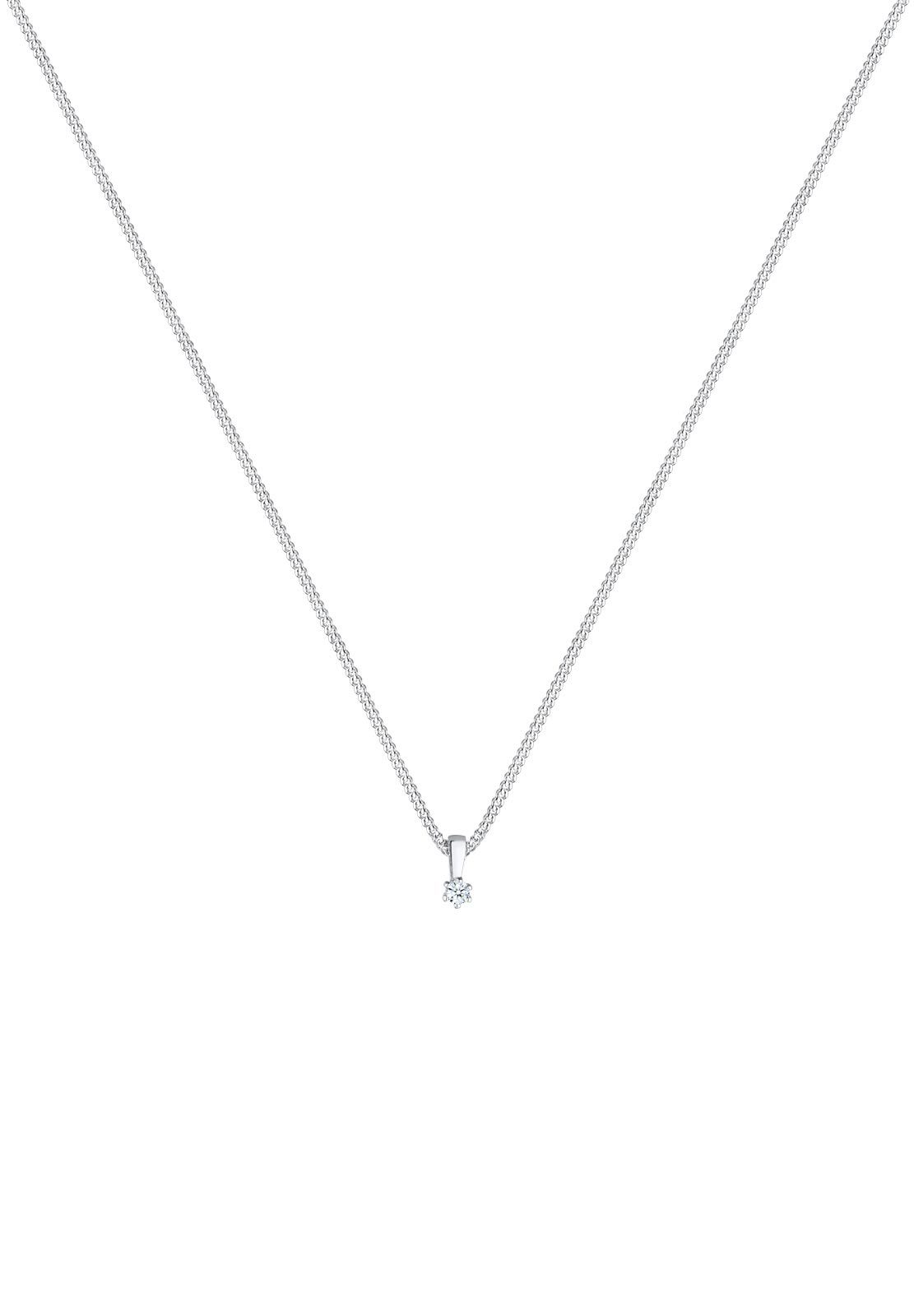 Elegancki diamentowy pierścionek Elli DIAMONDS dla kobiet w kształcie koła (0,06 ct.) – srebro (925/1000)