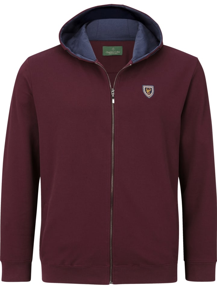 Charles Colby Sweatjacke DUKE PATRICKS in dunkelrot günstig kaufen