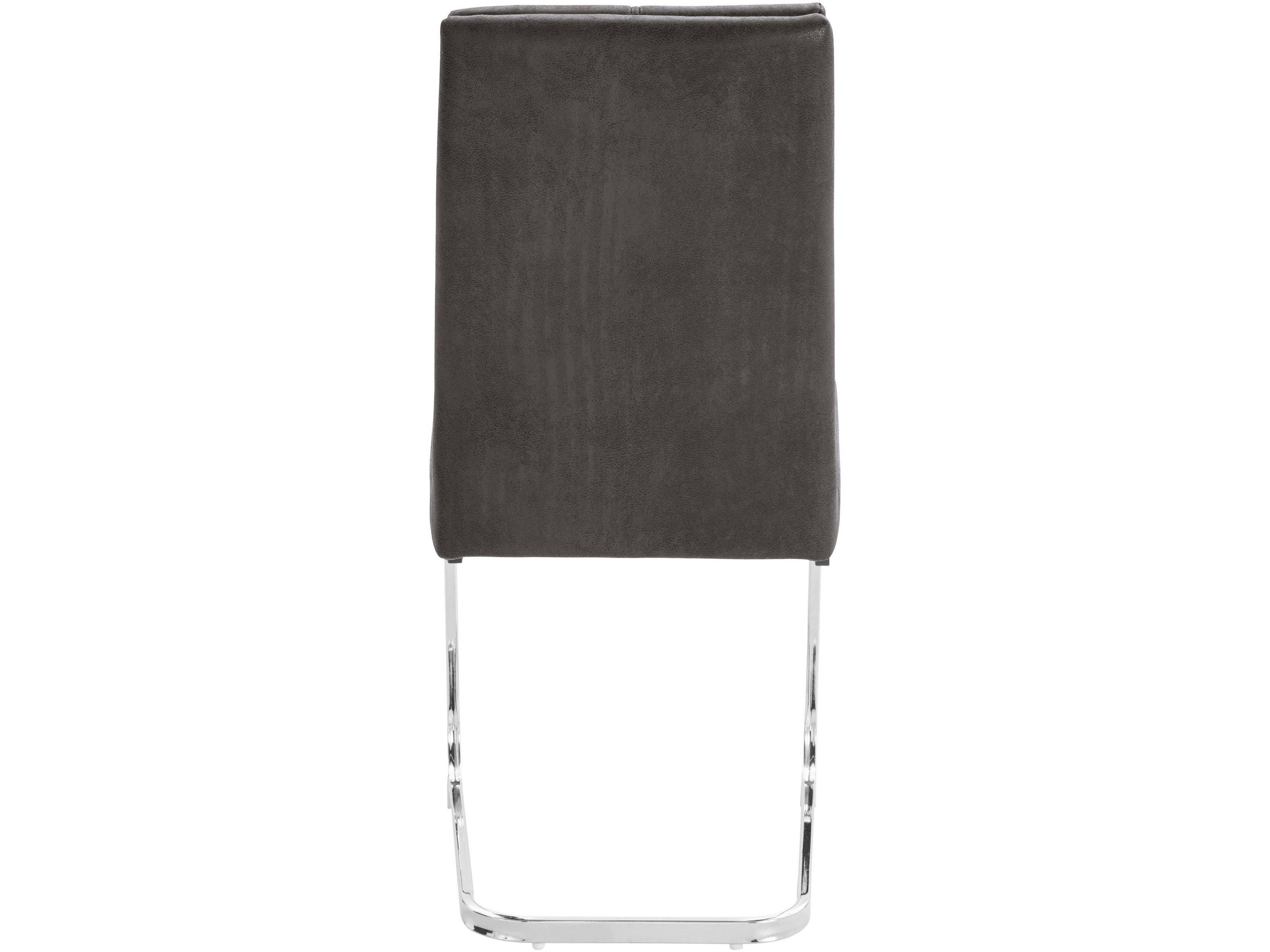 loft24 Freischwinger Lagona (2er-Set), Chromgestell aus Metall, Esszimmerstuhl Polsterstuhl